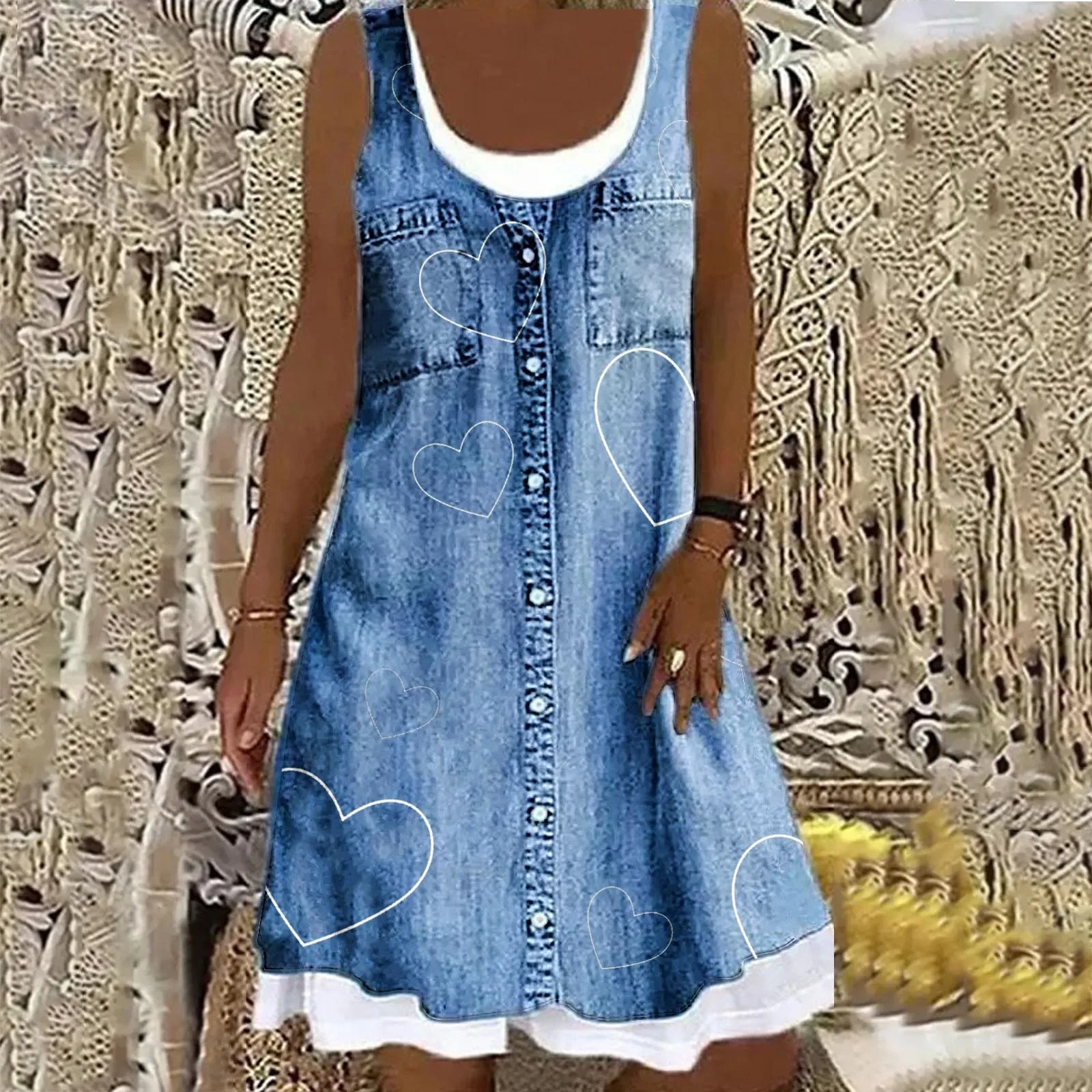 Natasza - Abito in Denim Morbido ed Elegante - Image 3
