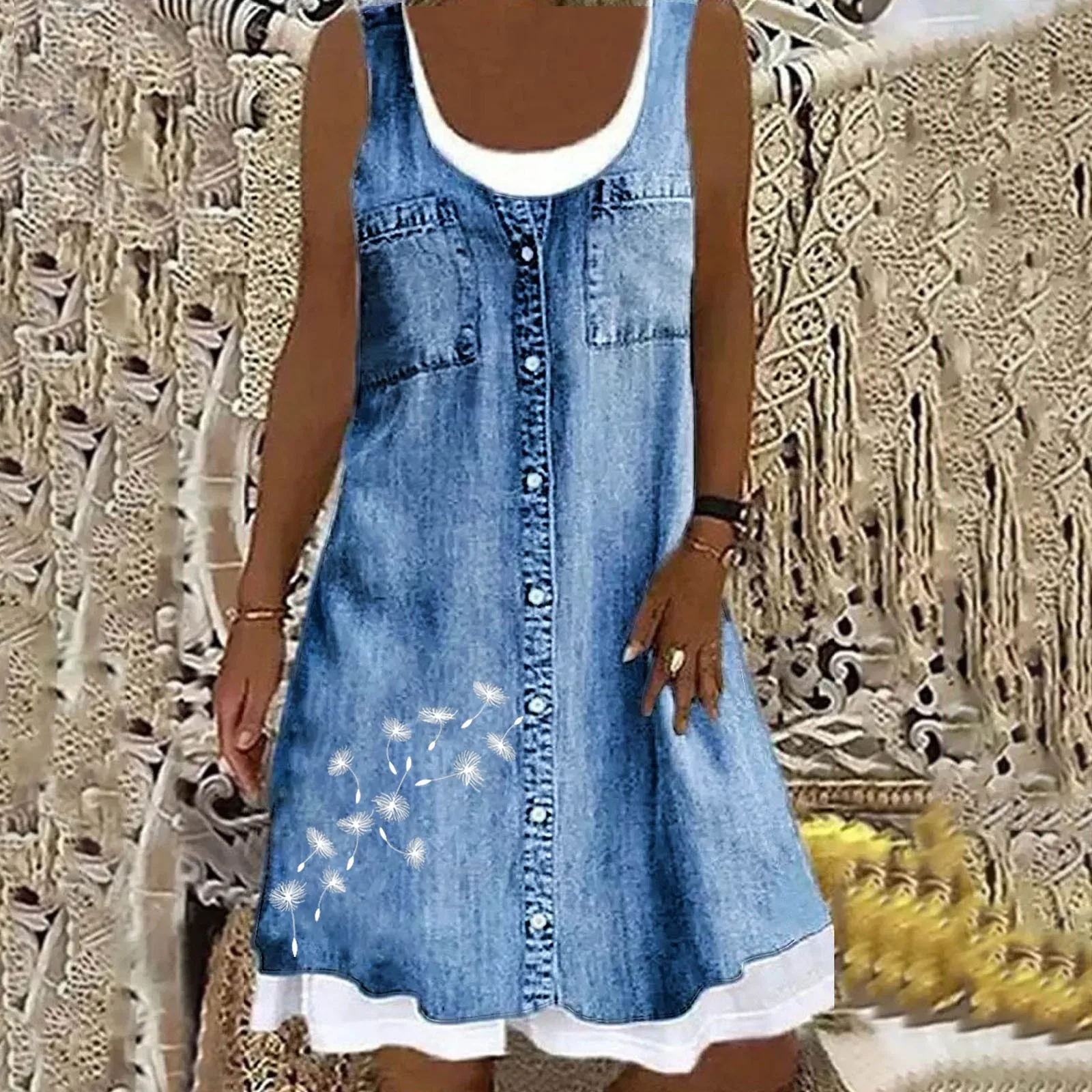 Natasza - Abito in Denim Morbido ed Elegante - Image 8