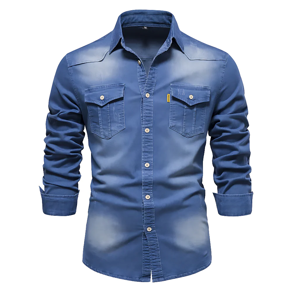 Nathanial - Camicia in Cotone Denim - Image 2