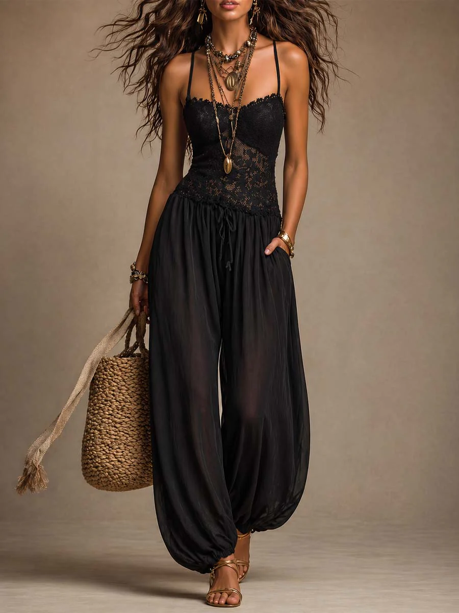 Natya - Tuta Vintage in Pizzo Fluido