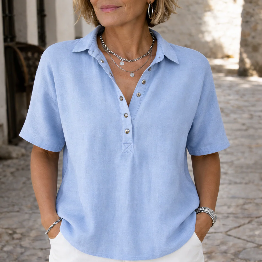 Nawel - Elegante Camicetta Con Colletto E Bottoni - Image 5