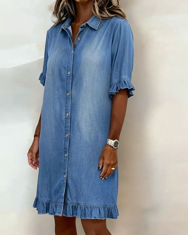 Ndapewa - Comodo Abito in Denim Con un Taglio Che Valorizza la Figura - Image 5