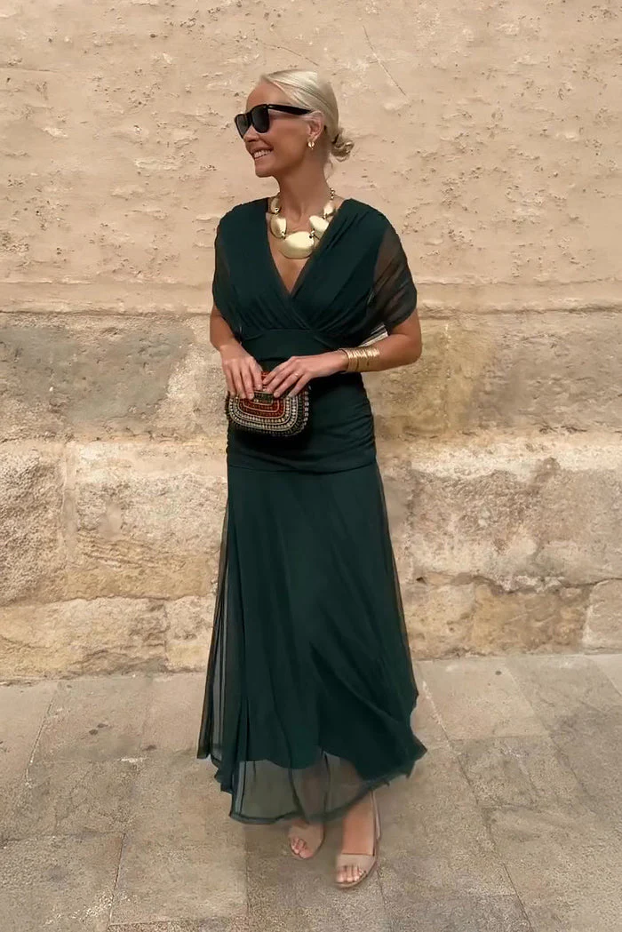 Nefeli - Elegante Abito Lungo Da Sera Con Scollo a V - Image 7