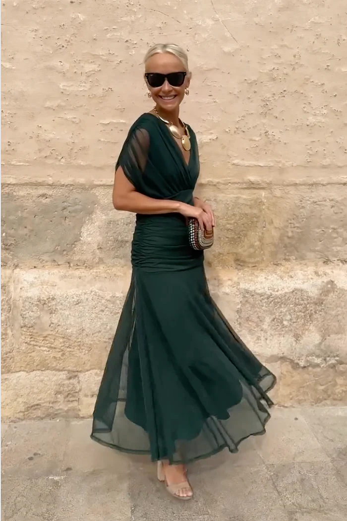 Nefeli - Elegante Abito Lungo Da Sera Con Scollo a V - Image 8