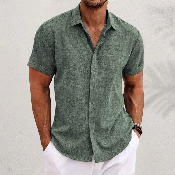 Neftali - Camicia Classica in Lino - Image 2