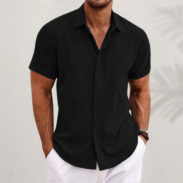 Neftali - Camicia Classica in Lino - Image 3