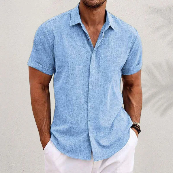 Neftali - Camicia Classica in Lino - Image 7