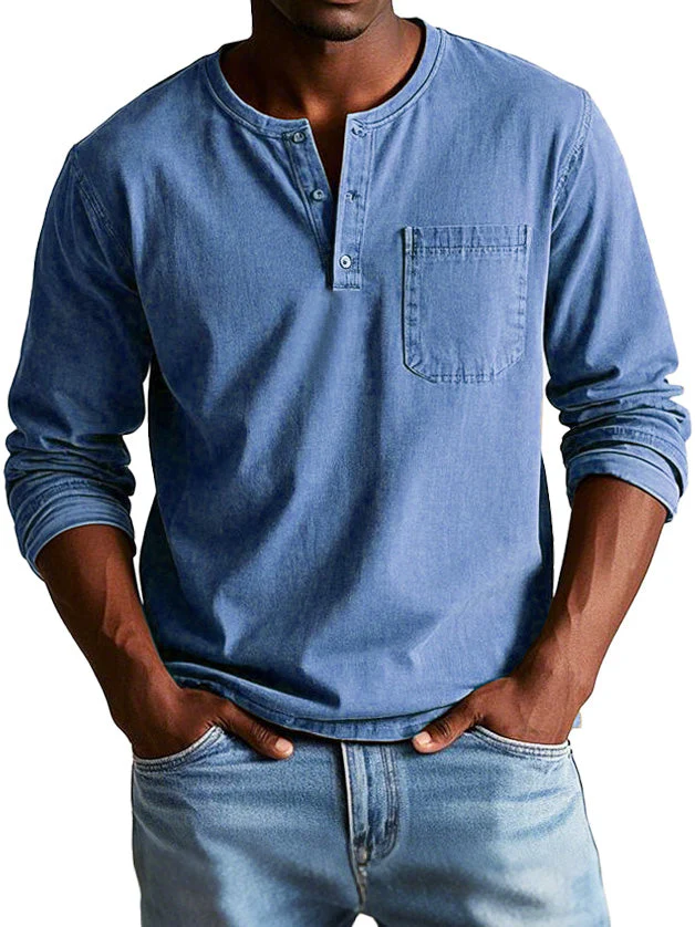 Neil - Camicia Vintage A Maniche Lunghe - Image 8