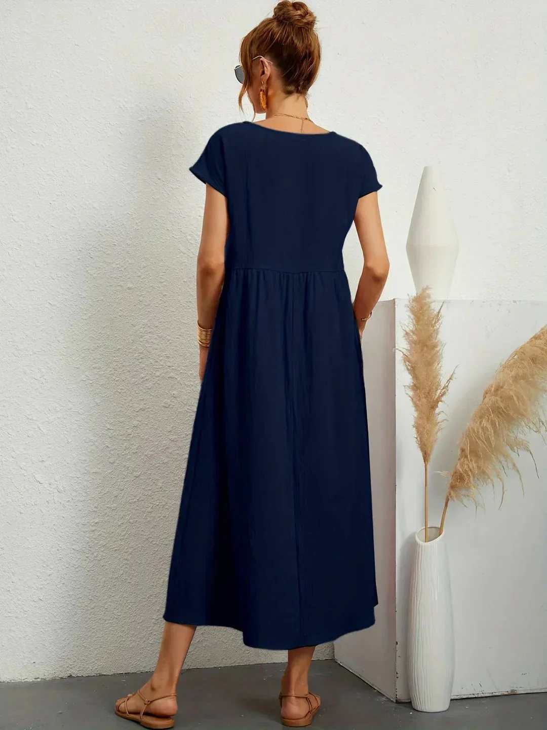 Neila - Abito Lungo Oversize Con Tasca - Image 11