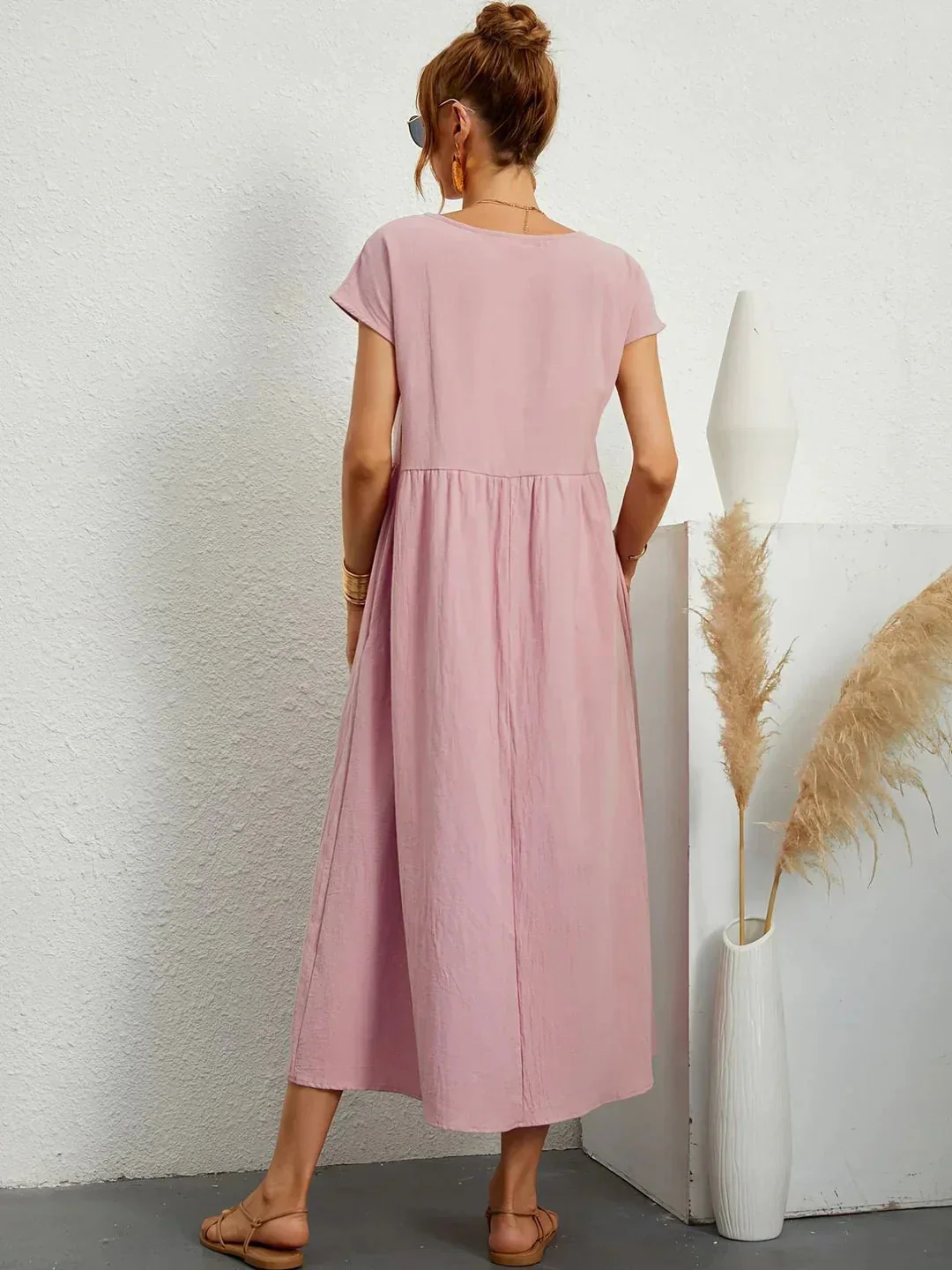 Neila - Abito Lungo Oversize Con Tasca - Image 17