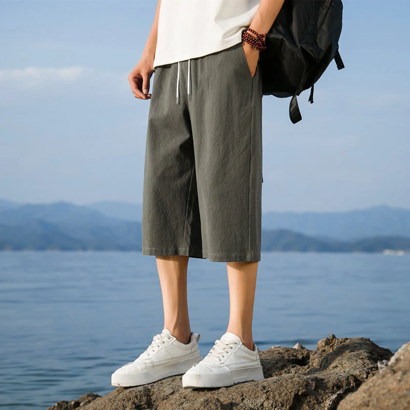 Nelson - Eleganti Pantaloncini in Cotone e Lino