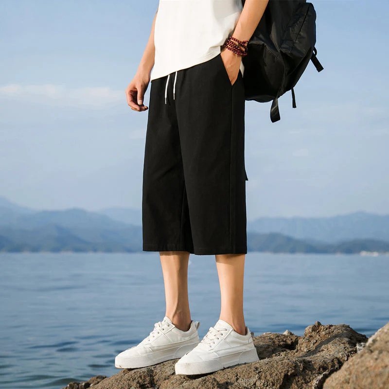 Nelson - Eleganti Pantaloncini in Cotone e Lino - Image 3
