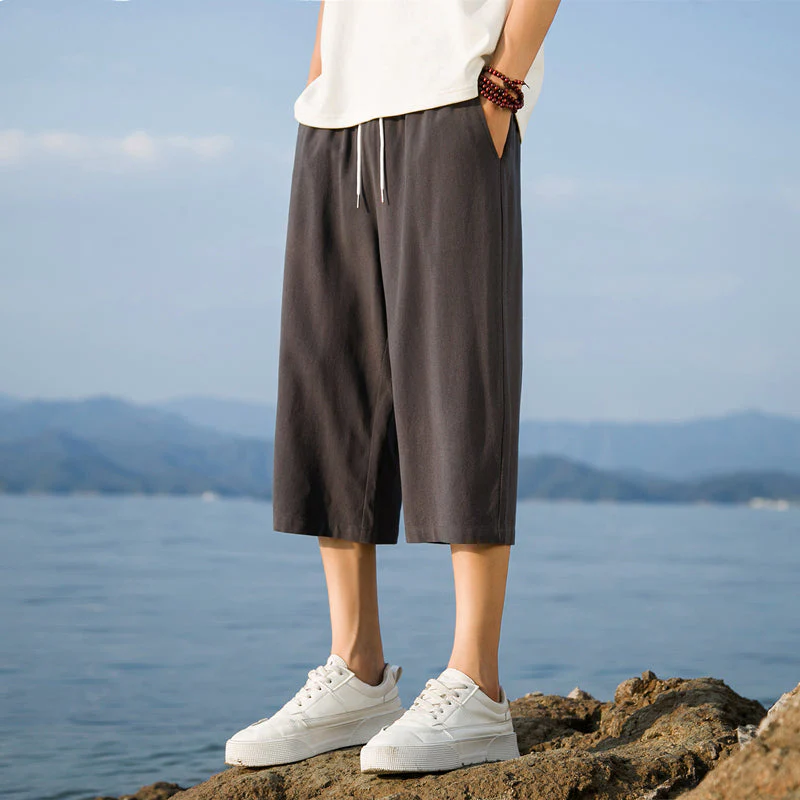 Nelson - Eleganti Pantaloncini in Cotone e Lino - Image 5