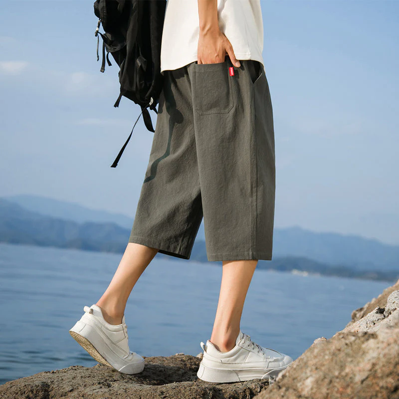 Nelson - Eleganti Pantaloncini in Cotone e Lino - Image 7