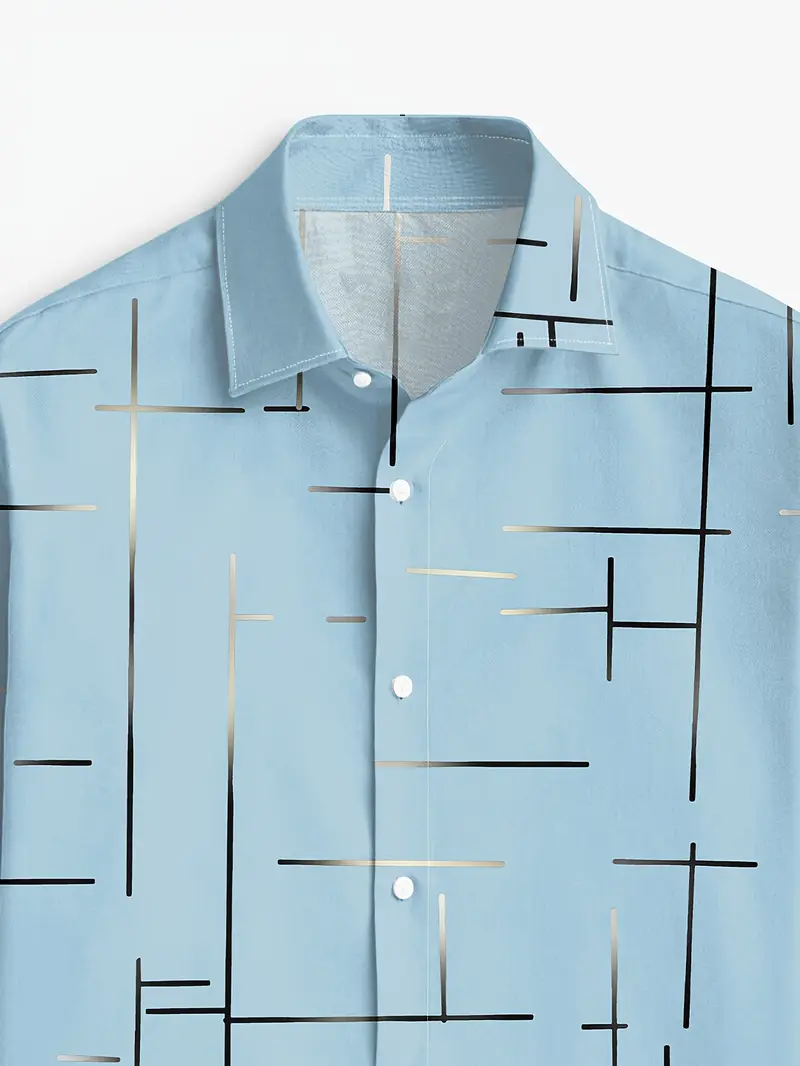 Nerio - Camicia a Maniche Lunghe Con Stampa Geometrica - Image 10