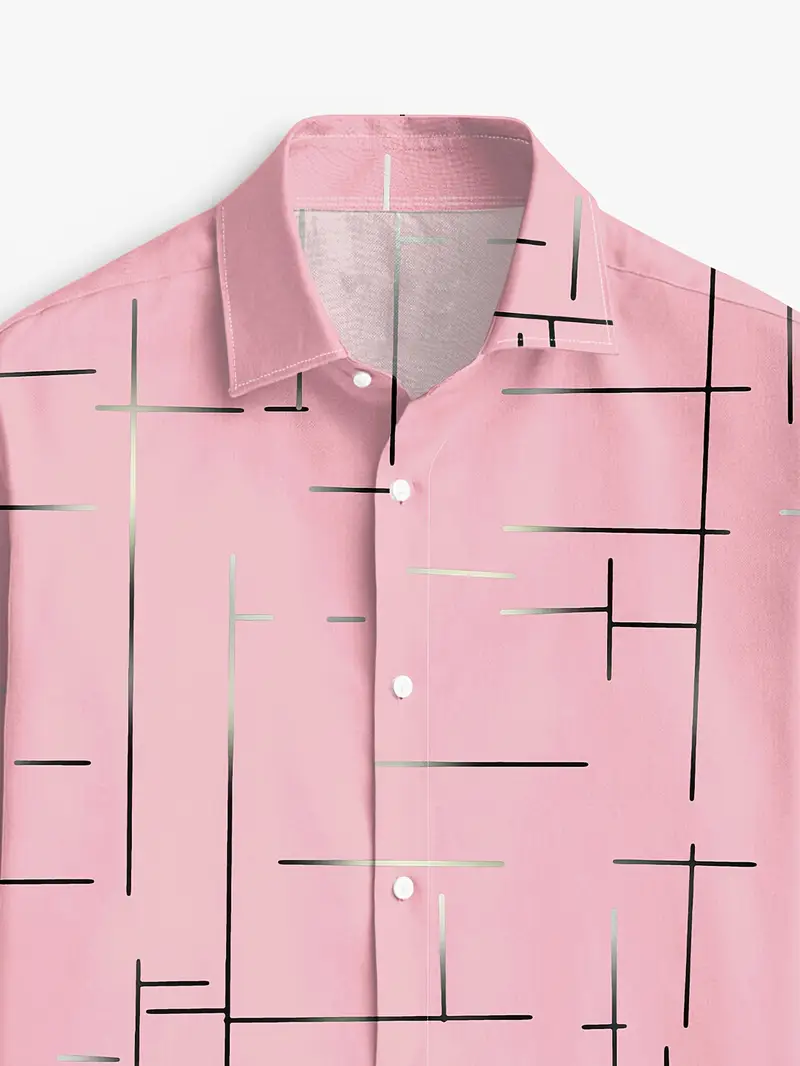 Nerio - Camicia a Maniche Lunghe Con Stampa Geometrica - Image 13