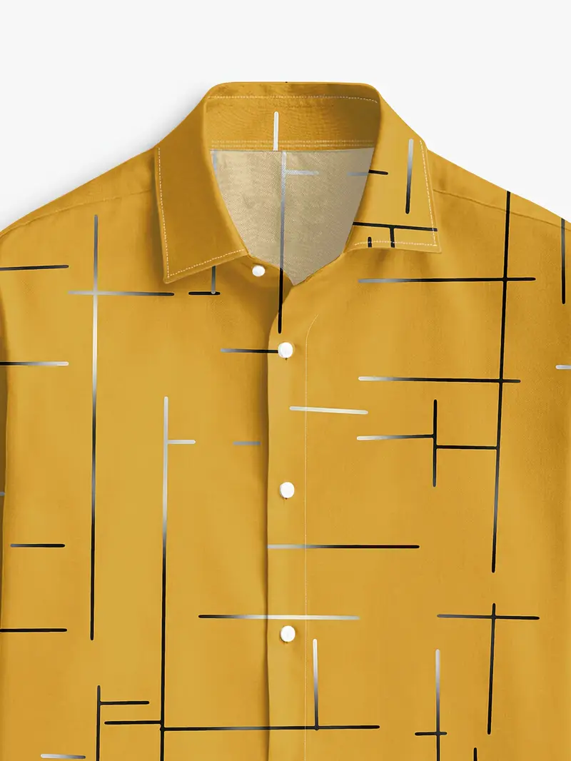 Nerio - Camicia a Maniche Lunghe Con Stampa Geometrica - Image 19