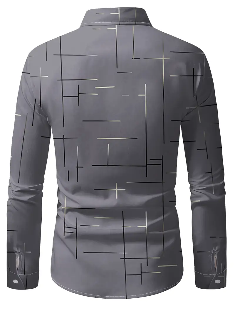 Nerio - Camicia a Maniche Lunghe Con Stampa Geometrica - Image 24