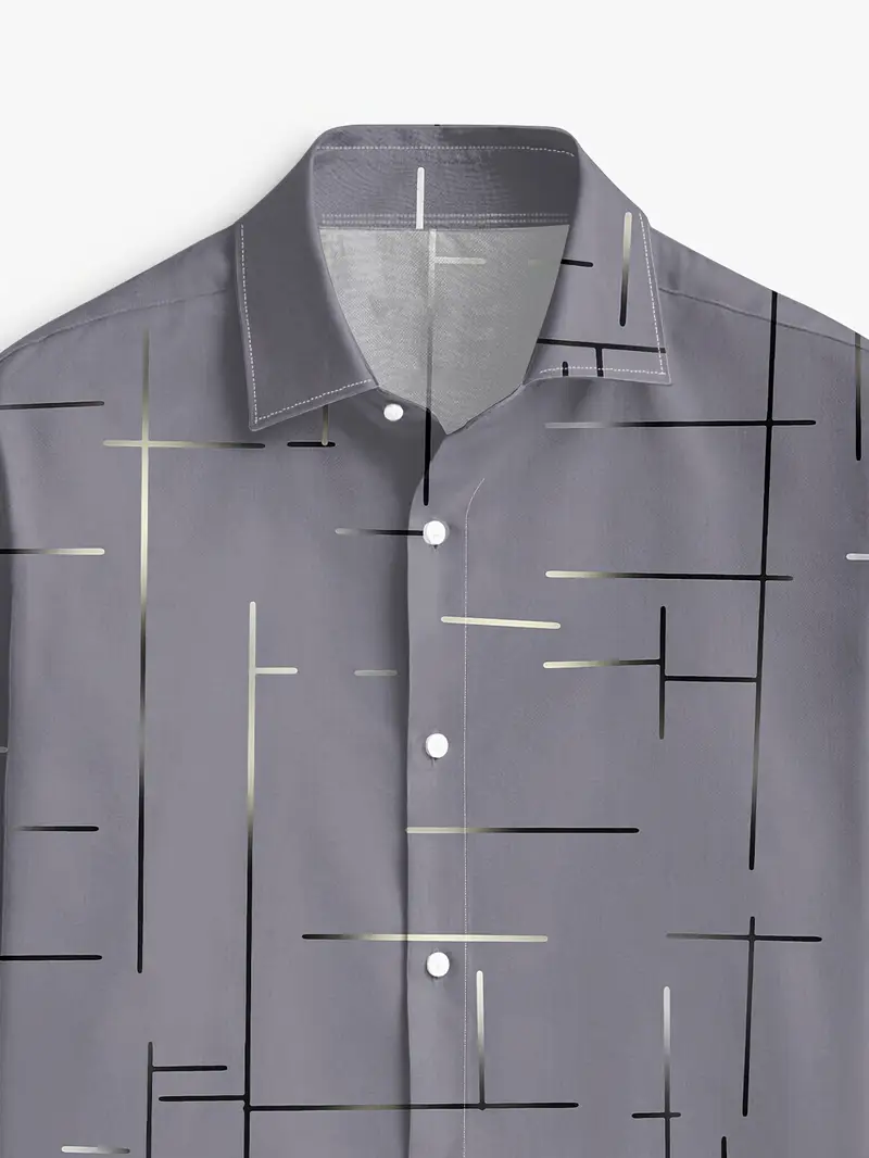 Nerio - Camicia a Maniche Lunghe Con Stampa Geometrica - Image 25