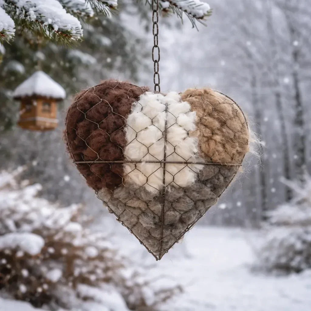 NestHeart - Cuore Morbido per Uccelli da Giardino