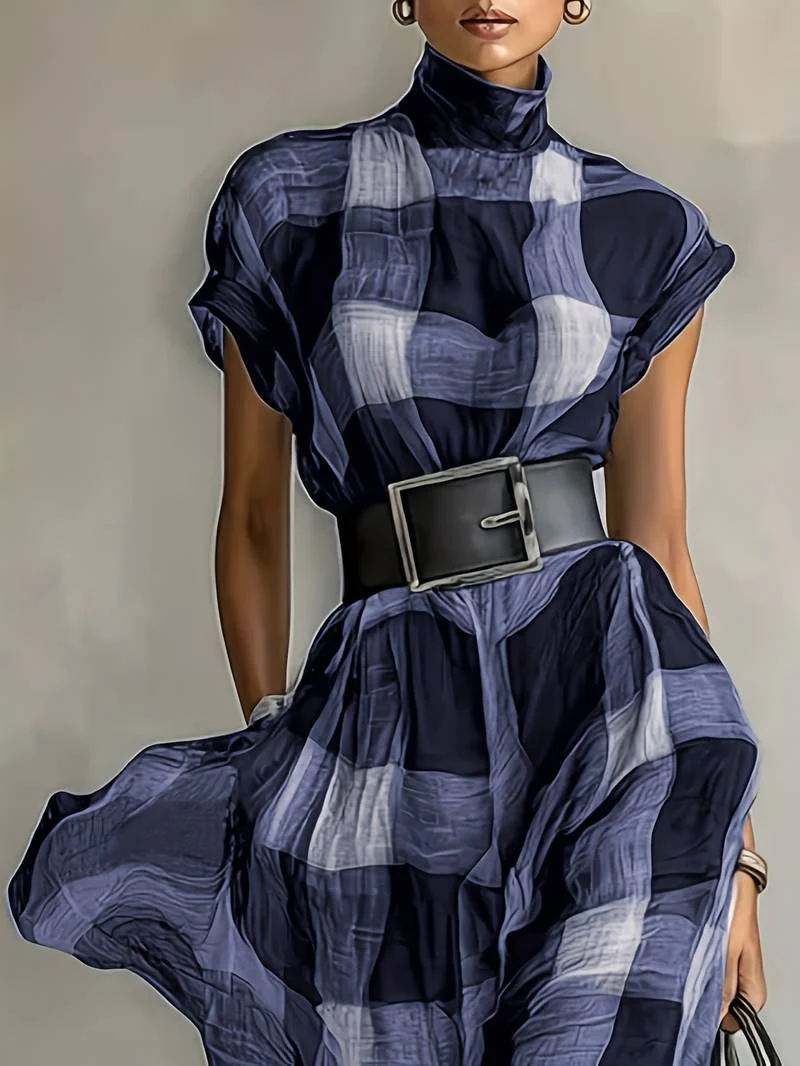 Nethara - Elegante Abito Autunnale Con Cintura - Image 5