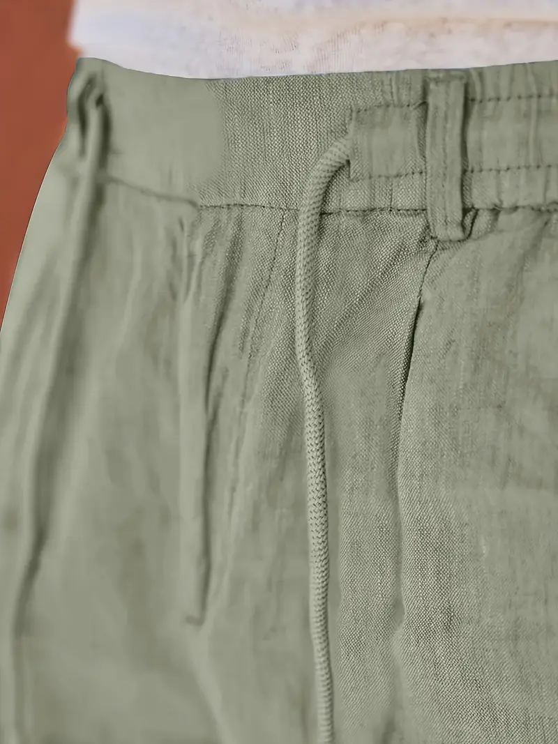 Nichols - Pantaloni Larghi In Lino Con Coulisse - Image 10