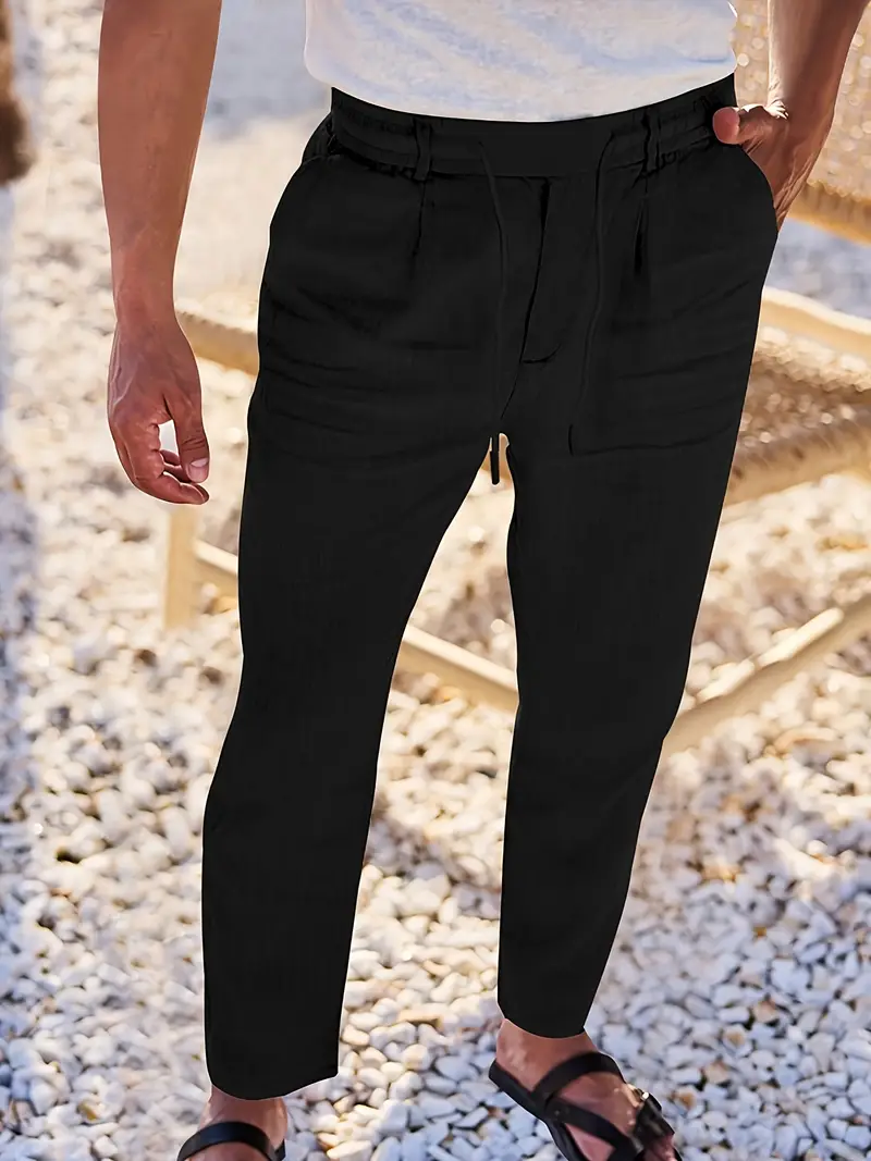 Nichols - Pantaloni Larghi In Lino Con Coulisse - Image 30