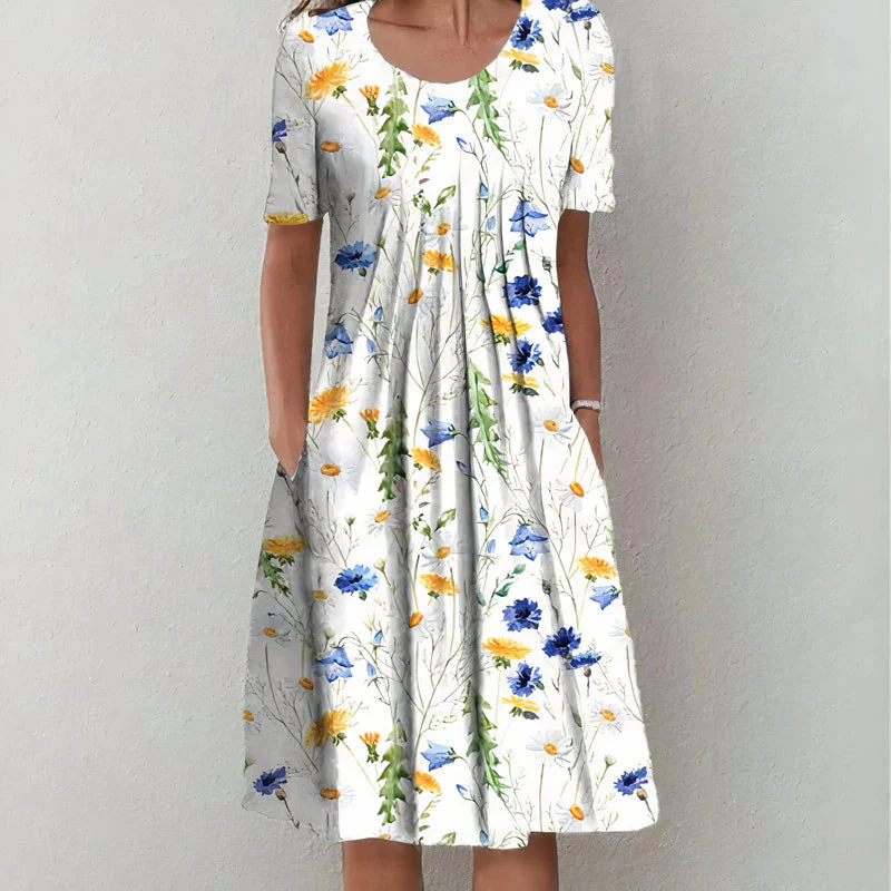 Nicolina - Elegante Abito Floreale In Cotone - Image 2