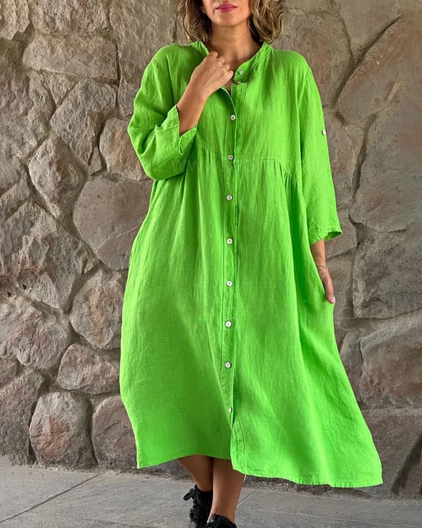 Nikita - Vestito a Camicia in Cotone e Lino - Image 2