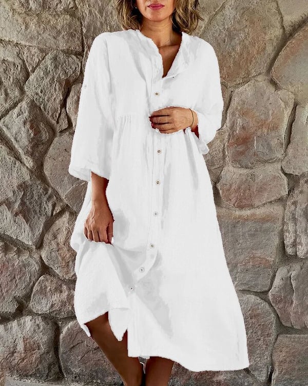 Nikita - Vestito a Camicia in Cotone e Lino - Image 4