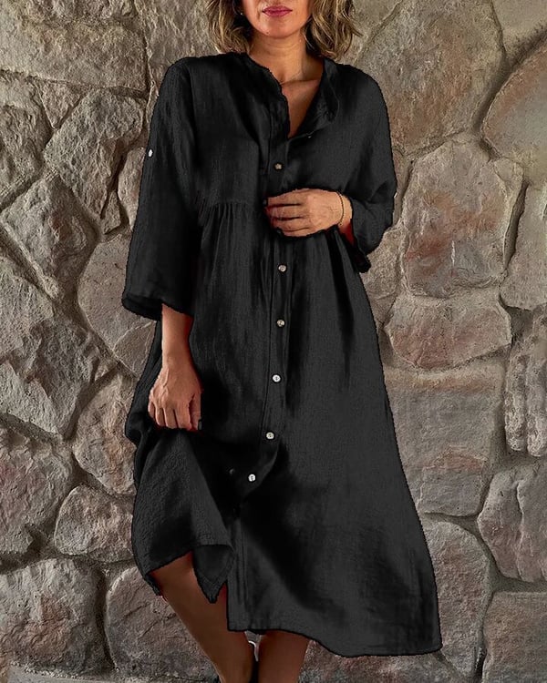 Nikita - Vestito a Camicia in Cotone e Lino - Image 5