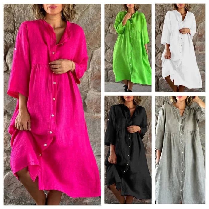 Nikita - Vestito a Camicia in Cotone e Lino - Image 7