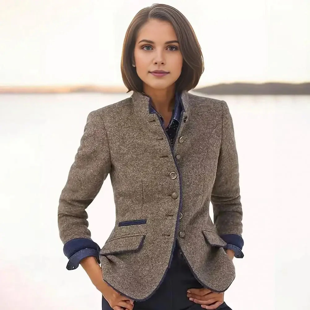Nilja - Blazer Casual a Maniche Lunghe Con Bottoni - Image 3