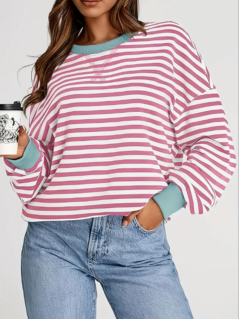 Nirina - Camicia a Maniche Lunghe Con Stampa a Righe - Image 21