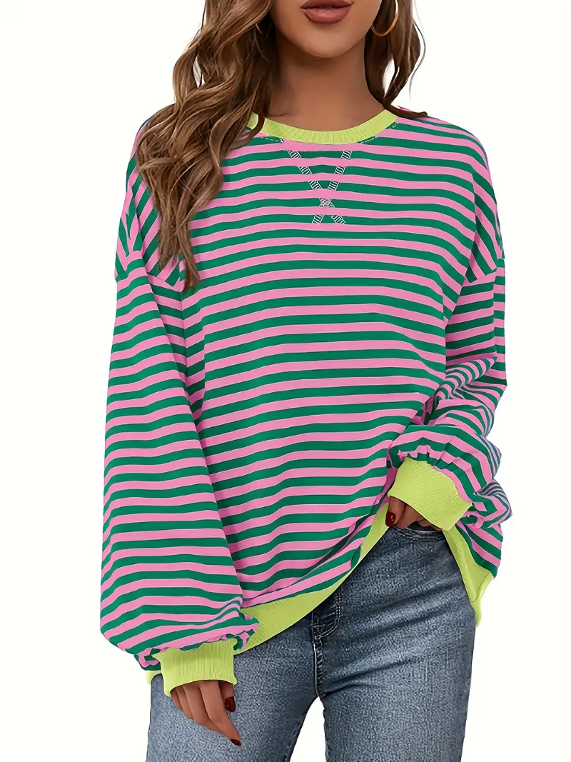 Nirina - Camicia a Maniche Lunghe Con Stampa a Righe - Image 5