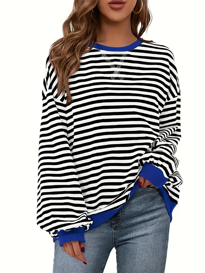Nirina - Camicia a Maniche Lunghe Con Stampa a Righe - Image 6