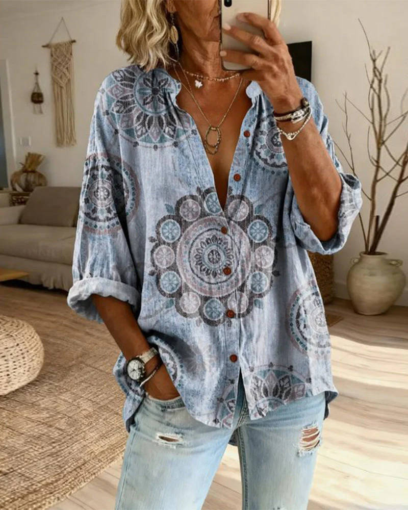 Nirita - Maglia a Maniche Lunghe Con Stampa Mandala - Image 2