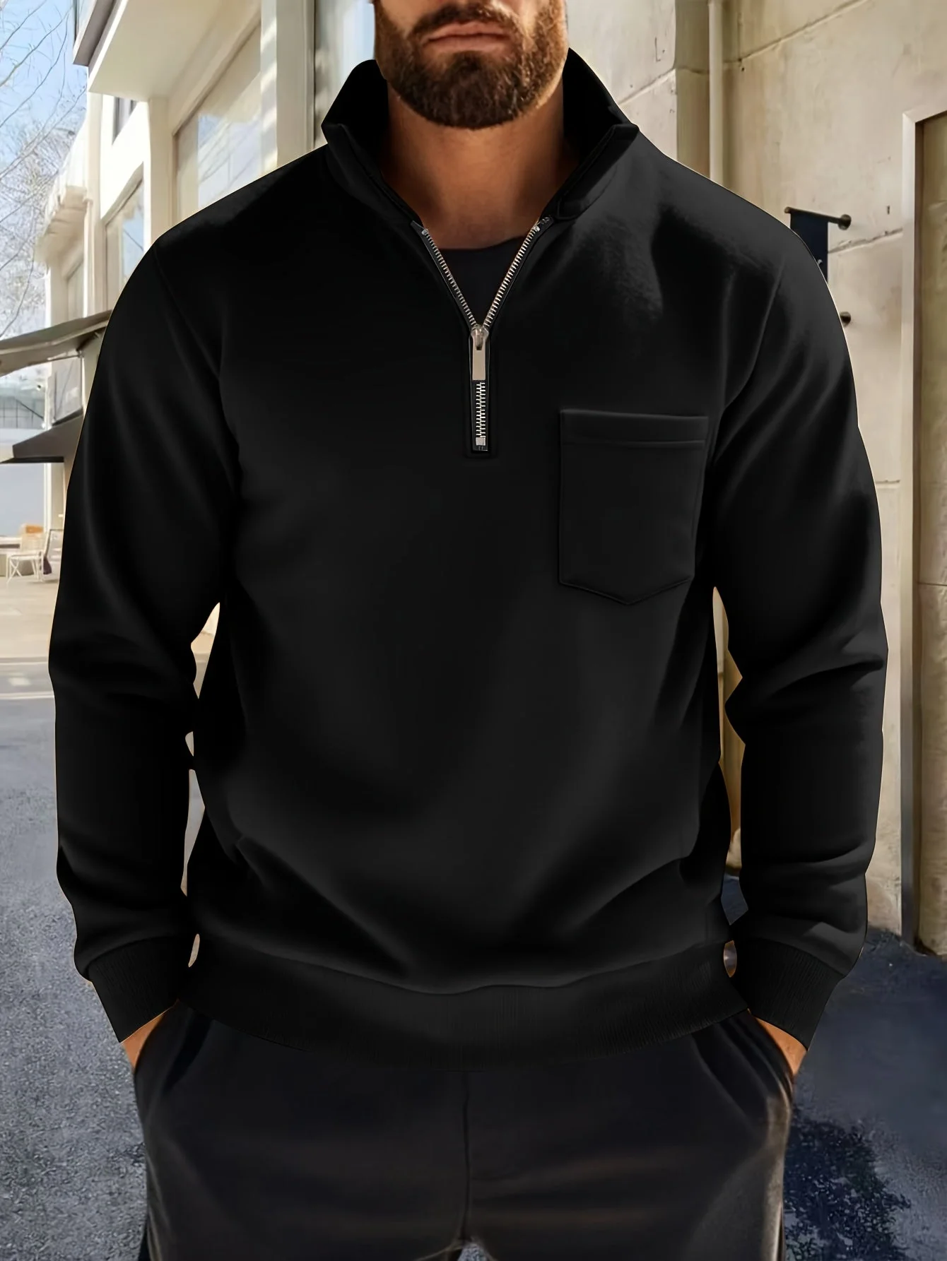 Nistor - Camicia A Maniche Lunghe Con Mezza Zip - Image 4