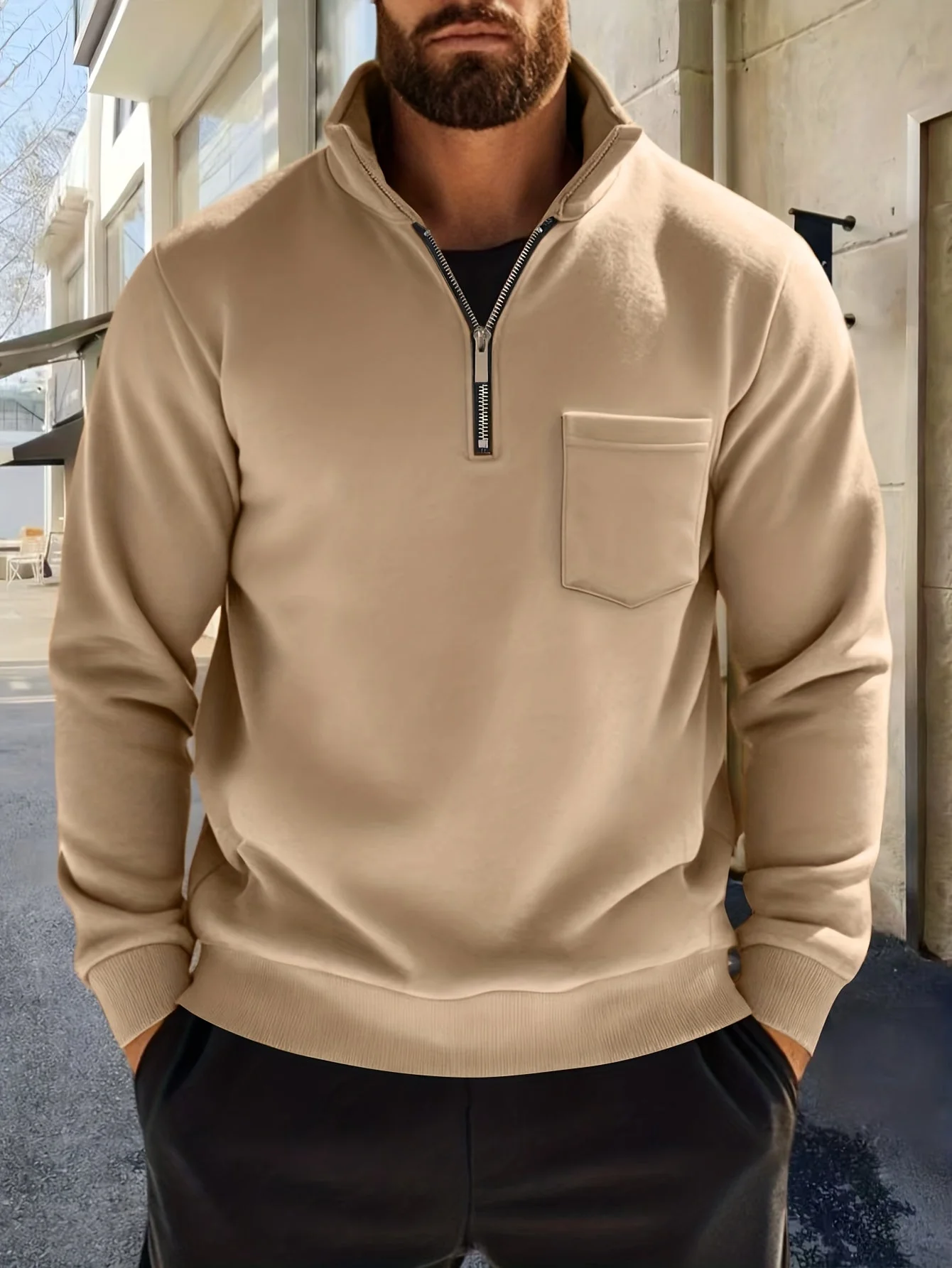 Nistor - Camicia A Maniche Lunghe Con Mezza Zip - Image 5