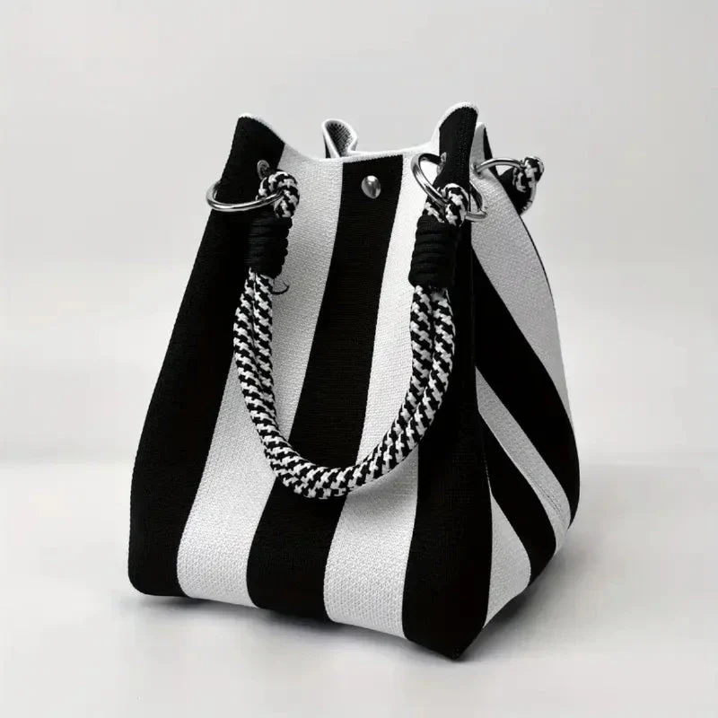 Nivean - Borsa Tote Lavorata a Maglia Transfrontaliera - Image 4