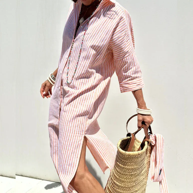 Niyara - Abito a righe Camicia - Image 2