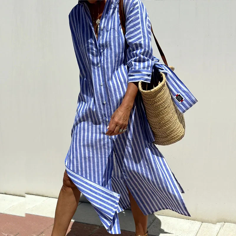 Niyara - Abito a righe Camicia - Image 3