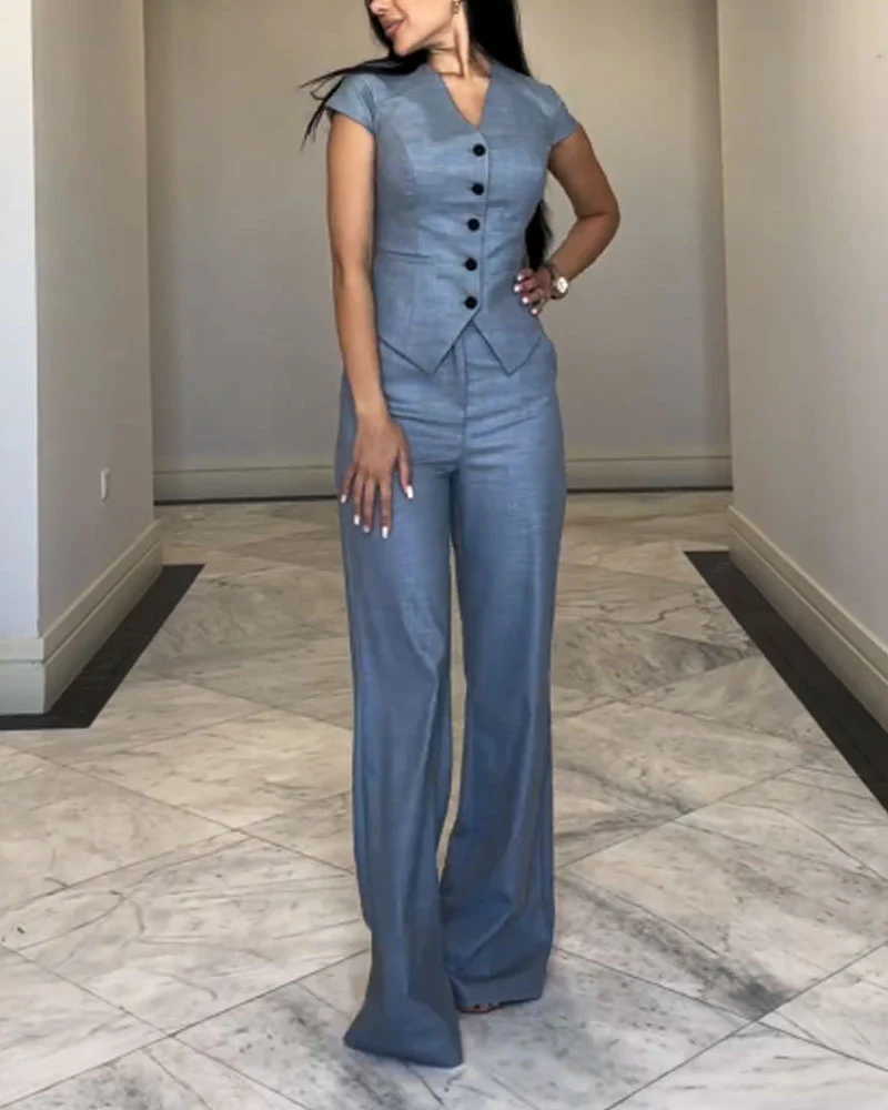 Nizhoni - Set Camicetta e Pantaloni in Lino