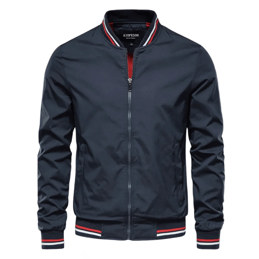 Noam - Bomber Classico Con Rifiniture a Righe