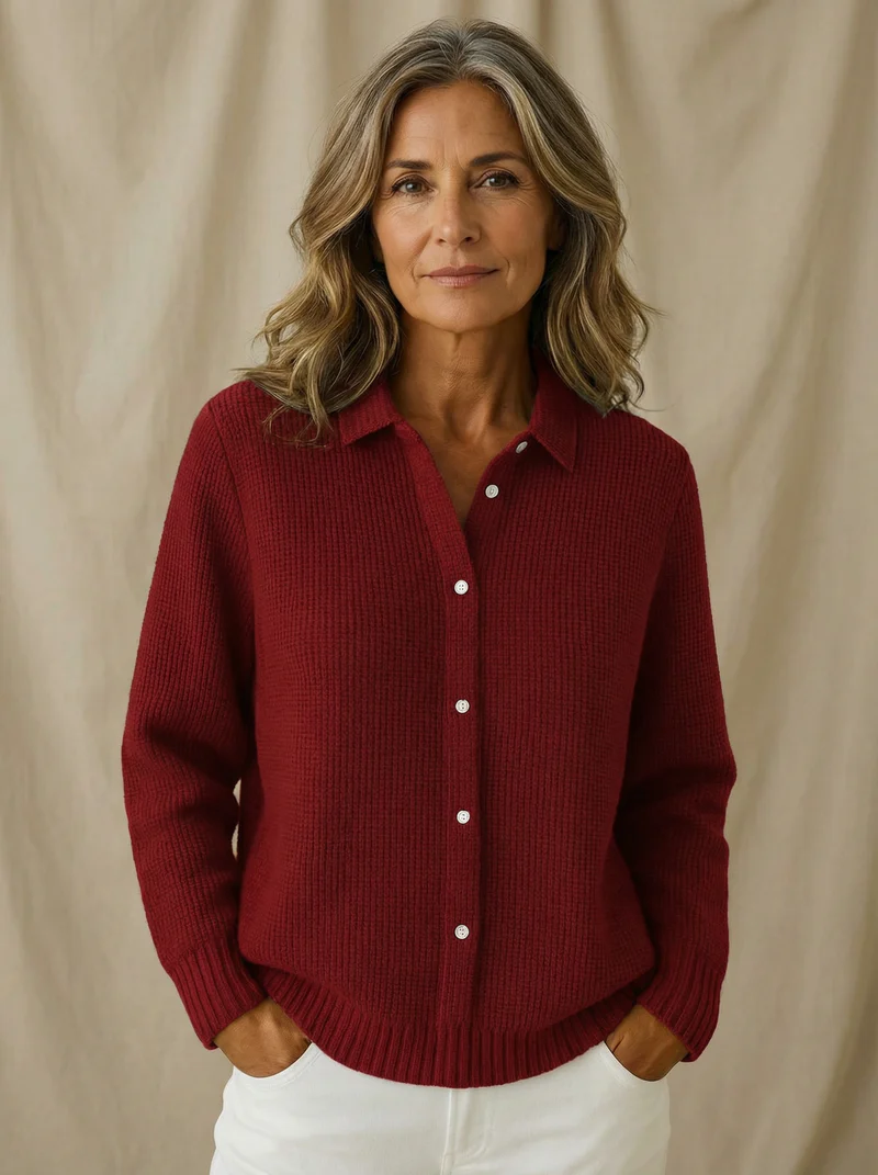 Nofar - Cardigan Classico in Maglia Con Bottoni - Image 3