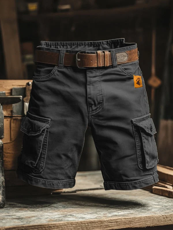 Novak - Pantaloncini Cargo Retrò Con Tasche Multiple