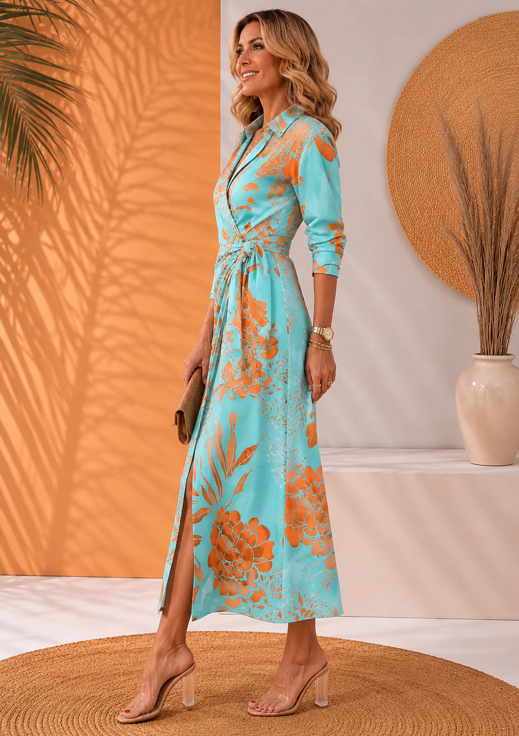 Olivera - Elegante Abito Lungo Con Lacci - Image 10