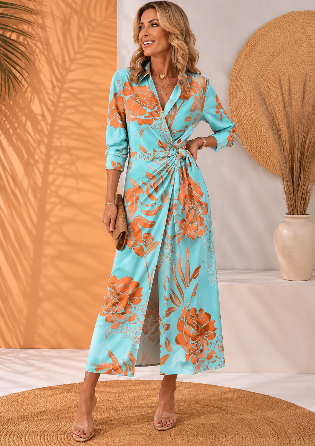 Olivera - Elegante Abito Lungo Con Lacci - Image 5