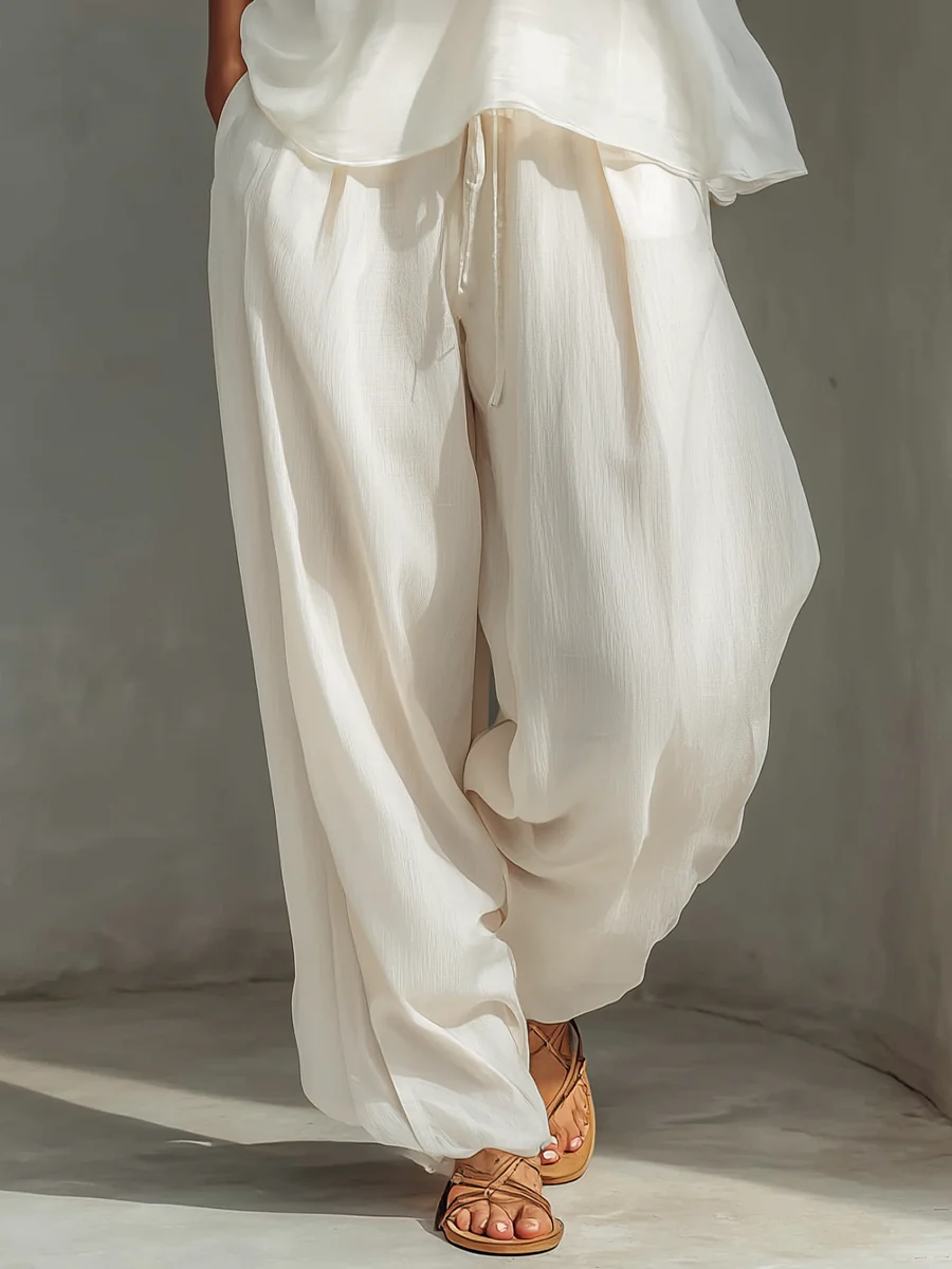 Olivian - Set Composto da top senza maniche in chiffon e pantaloni a gamba larga - Image 6