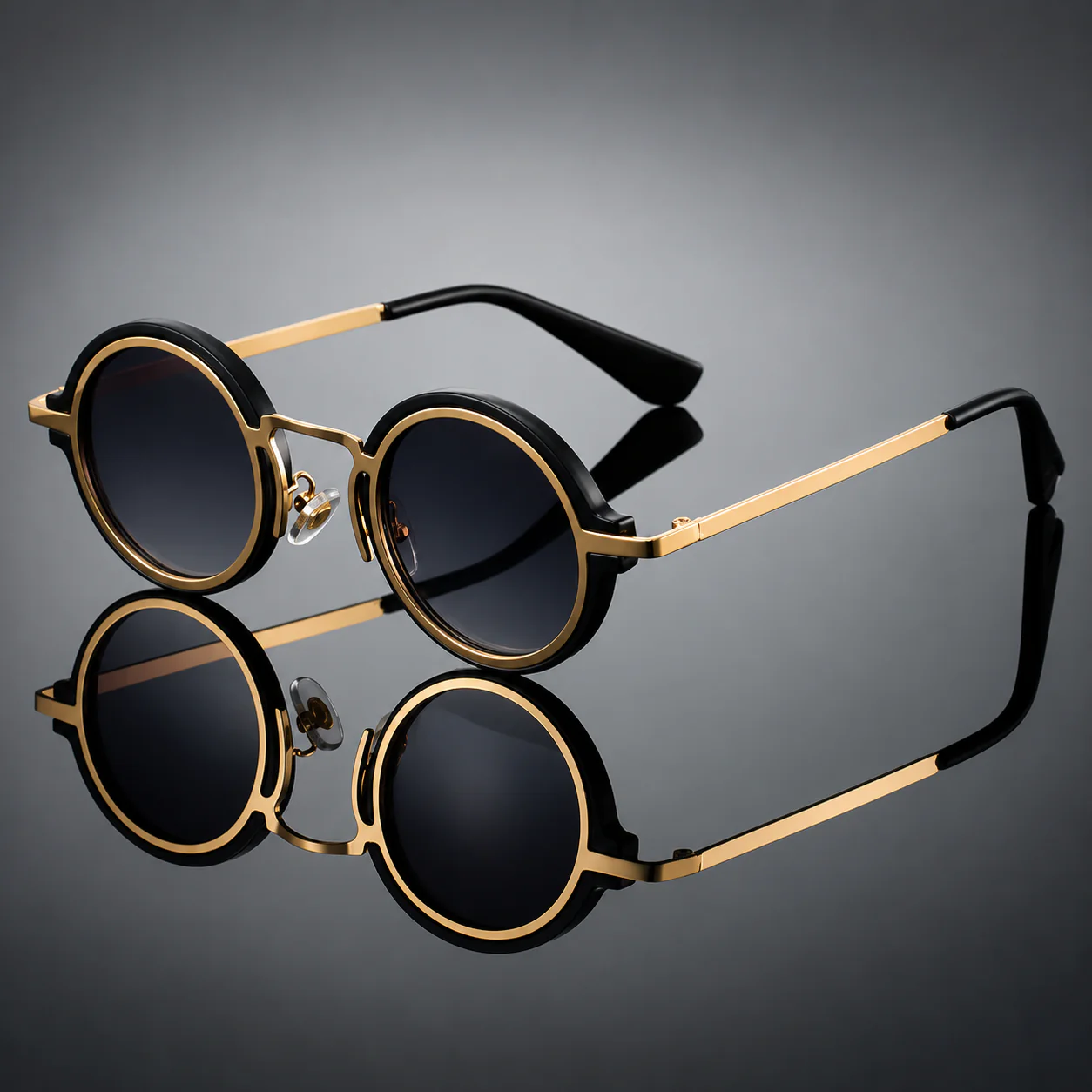 OrbitShade - Occhiali Da Sole Con Montatura Rotonda In Metallo Stile Retrò